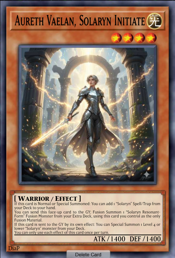 Aureth Vaelan, Solaryn Initiate