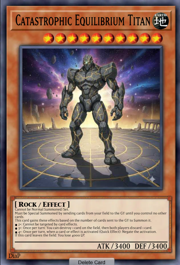 Catastrophic Equilibrium Titan