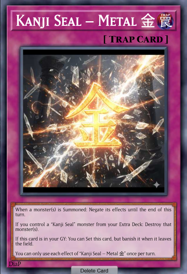 Kanji Seal – Metal 金