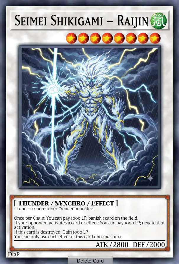 Seimei Shikigami – Raijin